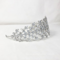 Luxus Silber Kristallblatt Braut Kopfschmuck Krone Stirnband Hochzeit Haarschmuck